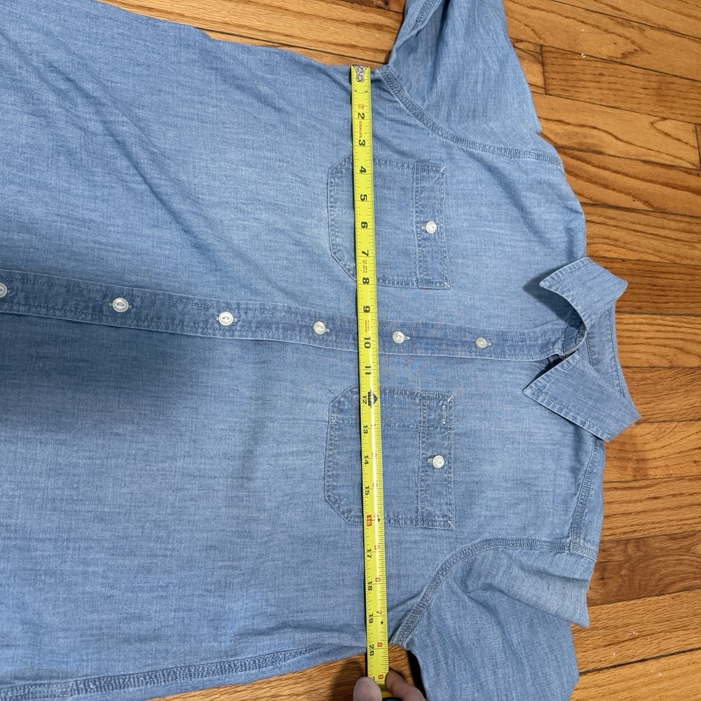Lauren Ralph Lauren Classic Blue Denim Button Front Shirt Size Medium - Picture 5 of 6